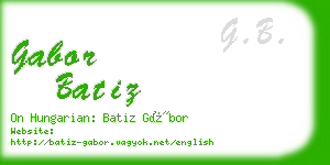 gabor batiz business card